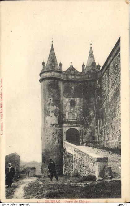 CPA grignan porte du chilteau