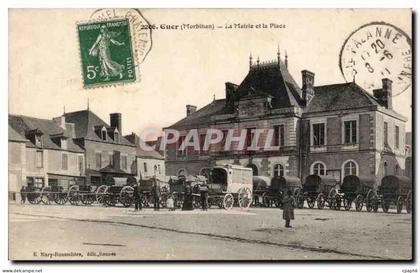 CPA Guer La mairie et la place