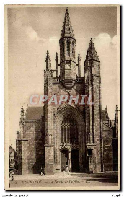 CPA Guerande La Facade De l'Eglise