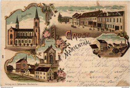 Gruss aus Marienthal - Litho - Haguenau