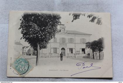 Cpa 1906, Herblay, la mairie, Val d'Oise 95