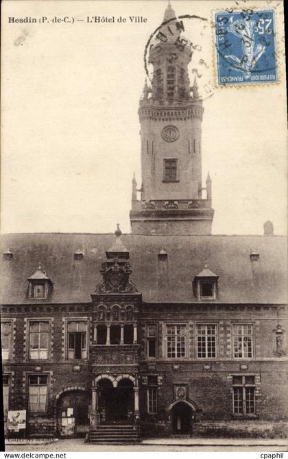 CPA Hesdin L'Hotel De Ville