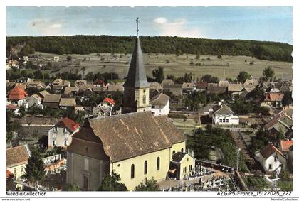 AZGP5-0456-68 - HIRSINGUE - En avion au-dessus - L'église