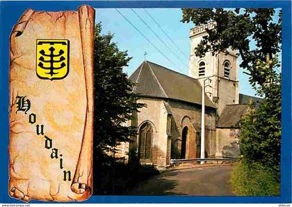 Carte Postale - 62 - Houdain - Eglise Saint Jean Baptiste - Blasons - Carte Neuve - CPM - Voir Scans Recto-Verso - Posca