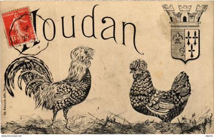 CPA HOUDAN Crest - Roosters (1411963)