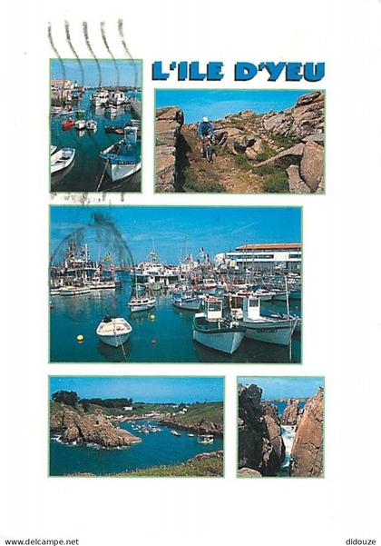 Carte Postale - 85 - Ile d'Yeu - Multivues - Bateaux - Flamme Postale de l'Ile d'Yeu - CPM - Voir Scans Recto-Verso - Po
