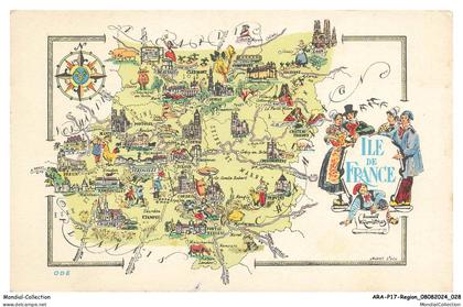 ARAP17-1038-REGION - ILE DE FRANCE - Carte