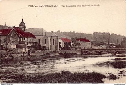 25 - DOUBS - ISLE SUR LE DOUBS - 10034 - bords du Doubs - colorisée