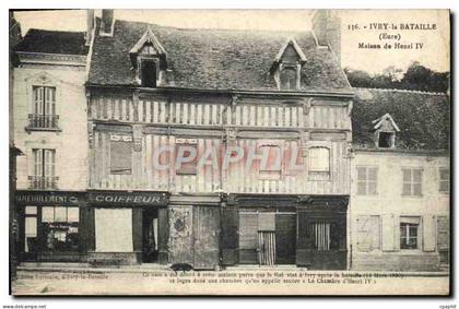 CPA Ivry la Bataille Maison de Henri IV Coiffeur
