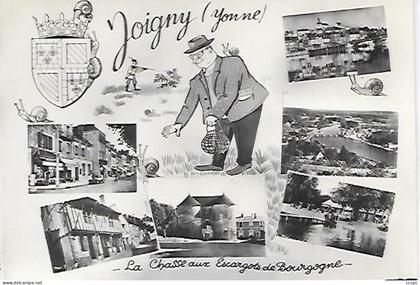 CPM Joigny Vues multiples et Blason