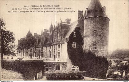 CPA Chateau de Josselin Le Mars le Marechal de Beaumanoir reunit Josselin