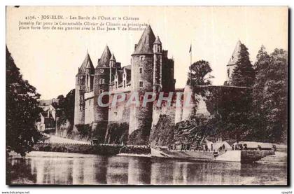 CPA Josselin Les Bords de L Oust et le Chiteau Josselin