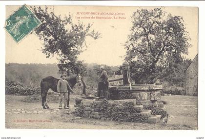 juvigny sous Andaine CPA Les ruines de Bonvouloir Le puits TOP