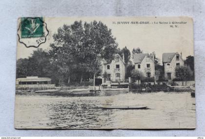 Cpa 1914, Juvisy sur Orge, la Seine à Gibraltar, Essonne 91