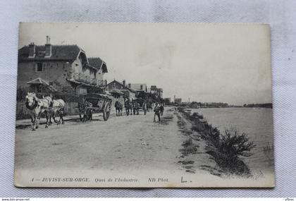 Cpa 1915, Juvisy sur Orge, quai de l'industrie, Essonne 91