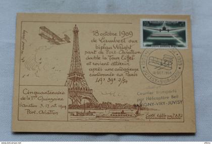 Cpm, Juvisy sur Orge, port aviation 1909, Essonne 91