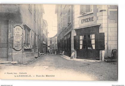 CPA 69 L'Abresle Rue du Marché Epicerie