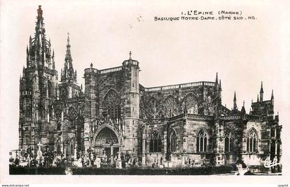 CPM L'Epine (Marne) Basilique Notre Dame Cote sud