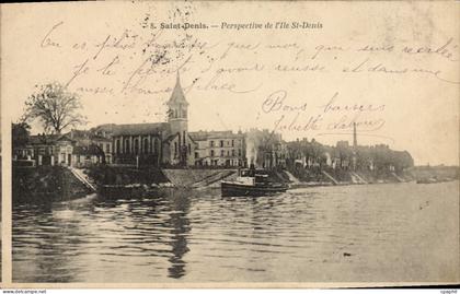 CPA Saint Denis Perspective de l'Ile St Denis