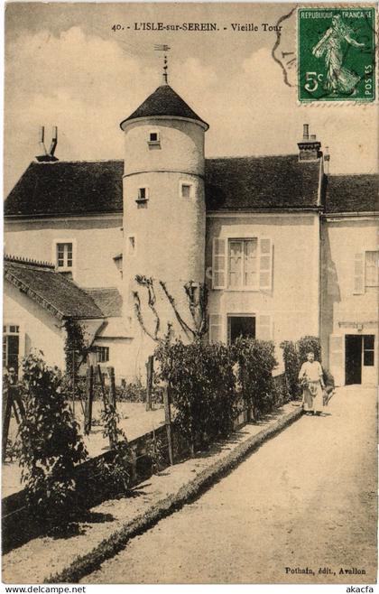CPA L'Isle sur Serein vieille Tour (1478495)