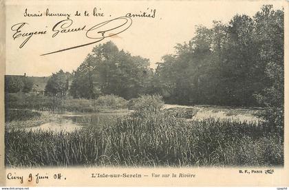 CPA L'Isle sur Serein-Vue sur la Riviere