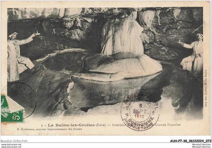 AUHP7-0565-38 - LA BALME-LES-GROTTES - intérieur des grottes - la grande fontaine
