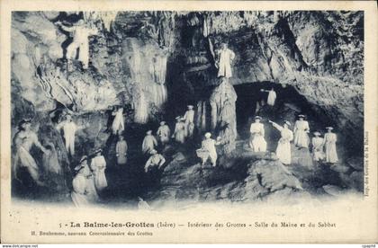 CPA La Balme les Grottes Interieur des Grottes Salle du Maine et du Sabbat