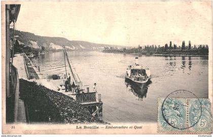 CPA carte postale France La Bouille   Embarcadère et Quai   1905  VM61785
