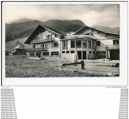 carte de la chapelle d' abondance  pension les petits chamois ( format C.P.A ) ( recto verso )