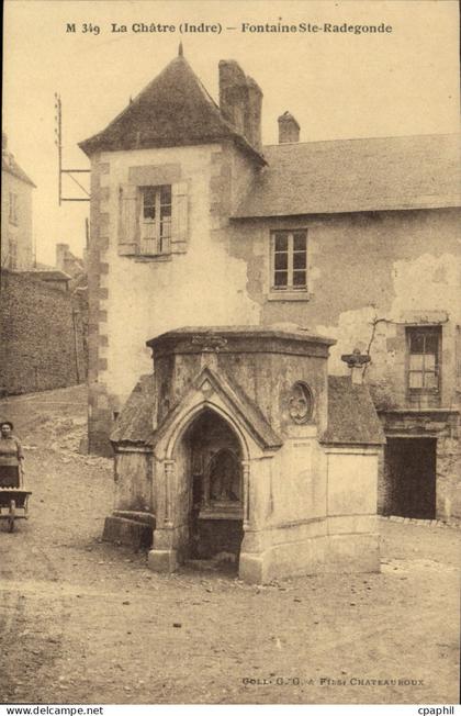 CPA La Chatre Indre Fontaine Ste Radegonde