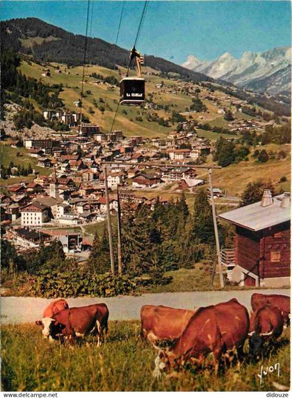 74 - La Clusaz - Le Téléphérique de Beauregard - Vaches - CPM - Voir Scans Recto-Verso