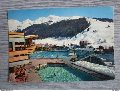 Cpa la Clusaz (74) la piscine