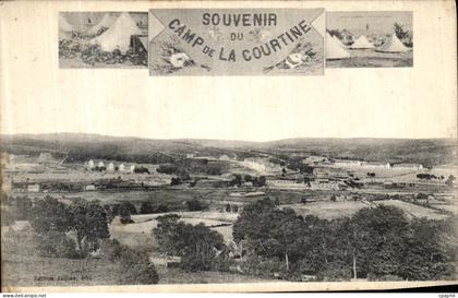 CPA Souvenir Camp De La Courtine Militaria