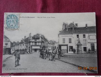 CPA - La Ferté-Bernard - Rue de Paris et rue Thiers