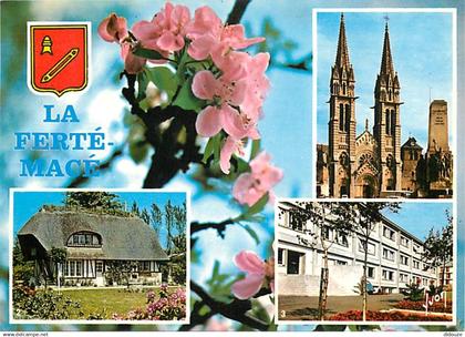 61 - La Ferté Macé - Multivues - Fleurs - Blasons - Flamme Postale de La Ferté Macé - CPM - Voir Scans Recto-Verso