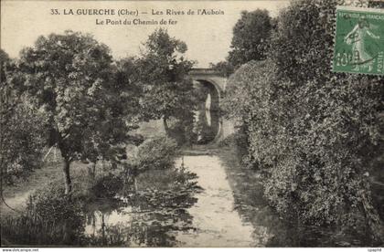 CPA LA GUERCHE le Pont du chemin de fer