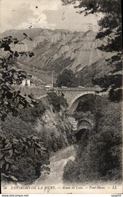 CPA Environs de la Mure Route de Lens Pont Haut