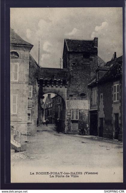 86 - La roche-Posay-les-Bains - La porte de Ville - Voyagé - Dos divisé