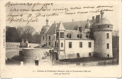 CPA La Souterraine Chateau De St Germain Beaupré
