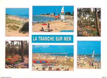 Carte Postale - 85 - La Tranche sur Mer - Multivues - Scènes de Plage - Fleurs - Flamme Postale de La Tranche sur Mer -