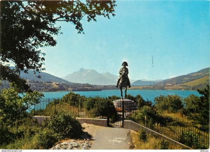 Carte Postale - 38 - Laffrey - Le Lac de Laffrey sur la Route Napoléon - Statue de Napoélon Bonaparte à cheval - CPM - C