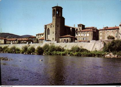 CPSM Langeac L'Eglise au Bord de l'Allier