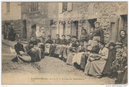 Lozere : Langogne, Groupe de Dentellières, Belle Animation