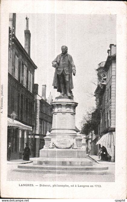 CPA Langres Diderot Philosophe de a Langres en