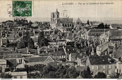 CPA Langres Vue sur la cathedrale Saint Mammes