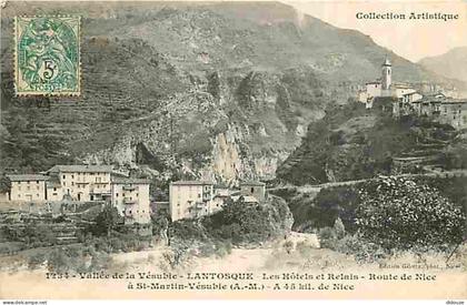 Carte Postale Ancienne - 06 - Lantosque - Les Hotels et Relais - Route de Nice à St Martin Vésubie - Vallée de la Vésubi