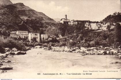 CPA Lantosque Vue Generale Le Rivet