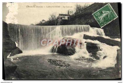 CPA L'Ardeche Illustree Largentiere La Cascade