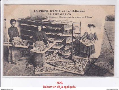 LAROQUE-TIMBAULT: la prune d'ente, sa préparation - état