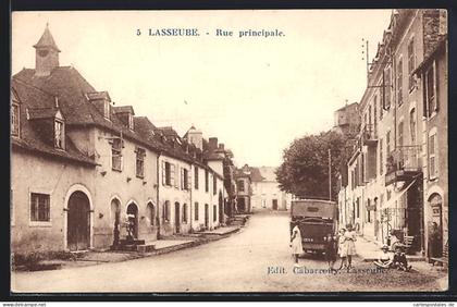 CPA Lasseube, Rue Principale